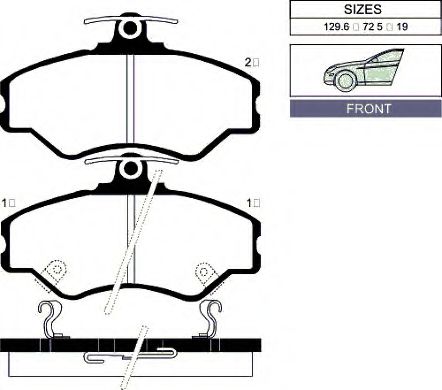 set placute frana,frana disc