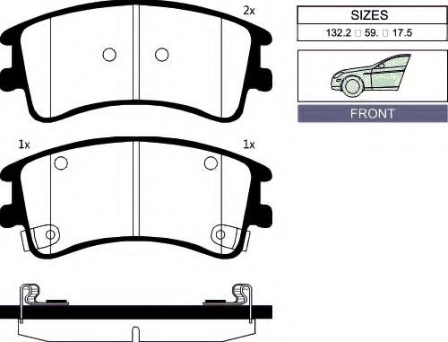 set placute frana,frana disc