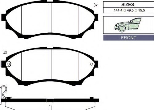 set placute frana,frana disc