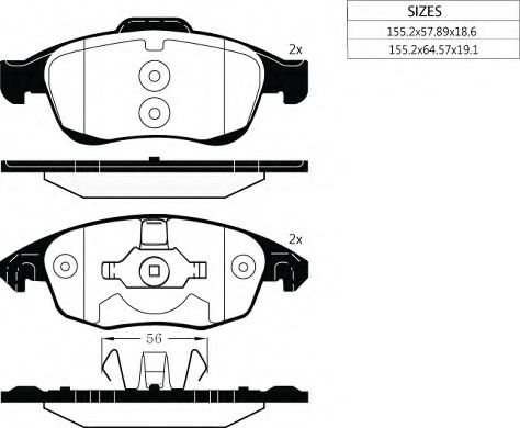 set placute frana,frana disc