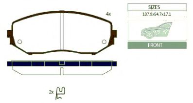 set placute frana,frana disc