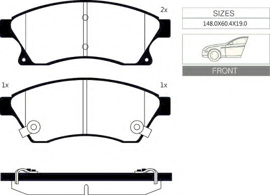 set placute frana,frana disc