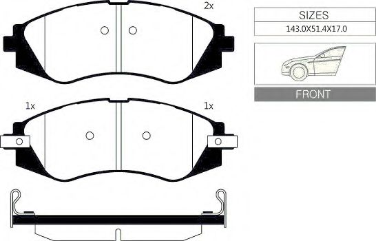 set placute frana,frana disc