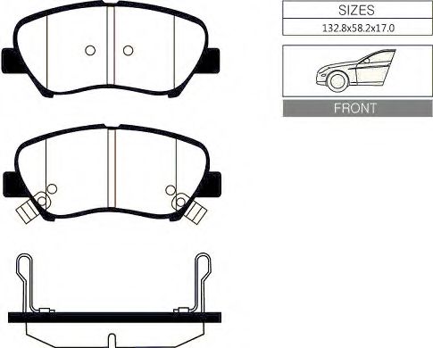 set placute frana,frana disc