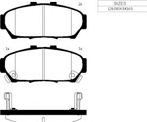 set placute frana,frana disc