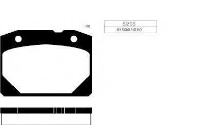 set placute frana,frana disc