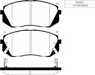 set placute frana,frana disc