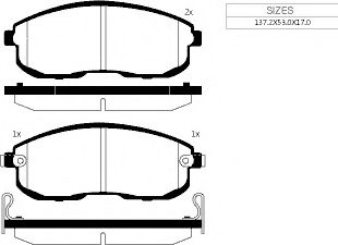 set placute frana,frana disc