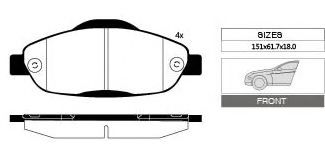 set placute frana,frana disc