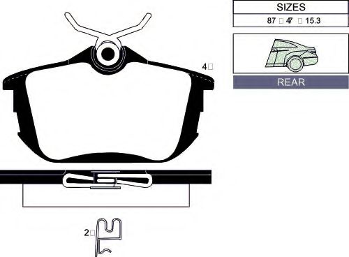 set placute frana,frana disc