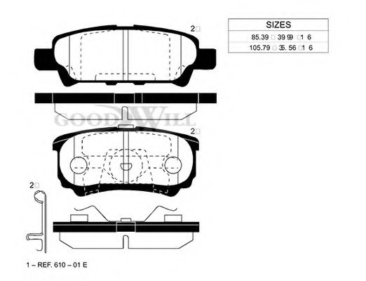 set placute frana,frana disc