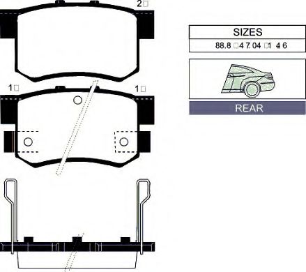 set placute frana,frana disc