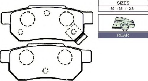 set placute frana,frana disc