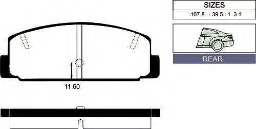 set placute frana,frana disc