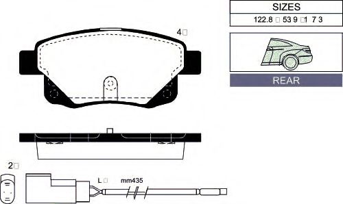 set placute frana,frana disc