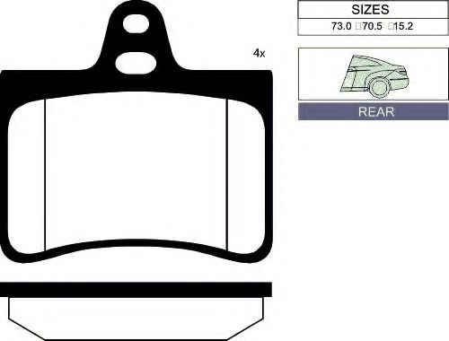 set placute frana,frana disc