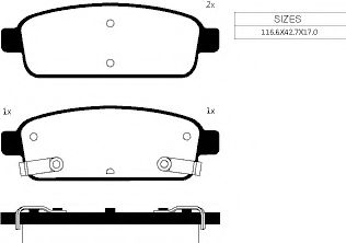 set placute frana,frana disc