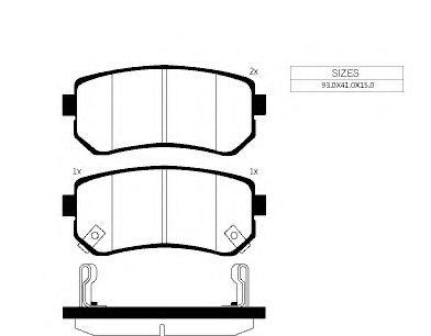 set placute frana,frana disc