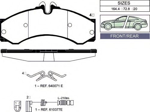 set placute frana,frana disc