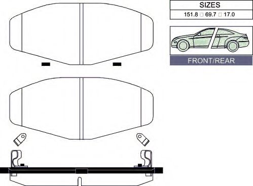 set placute frana,frana disc