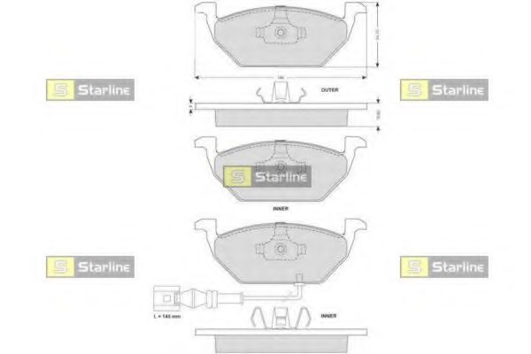 set placute frana,frana disc