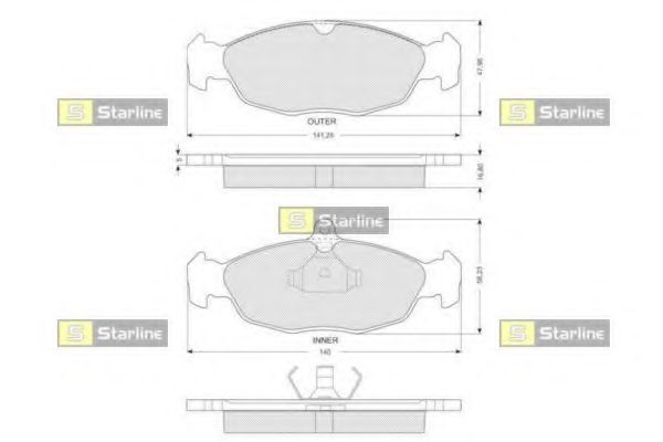 set placute frana,frana disc