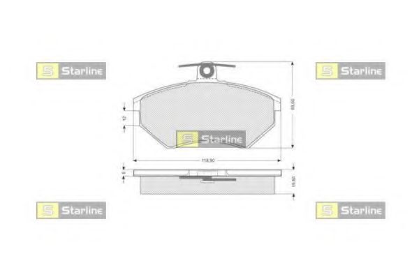 set placute frana,frana disc