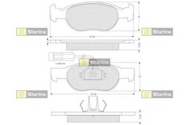 set placute frana,frana disc