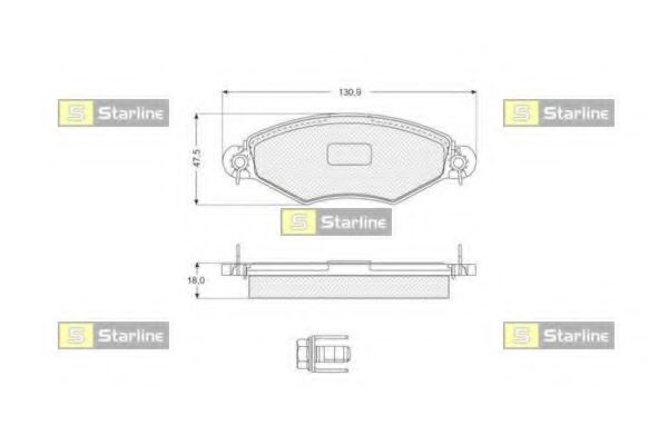 set placute frana,frana disc