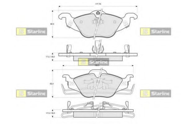 set placute frana,frana disc