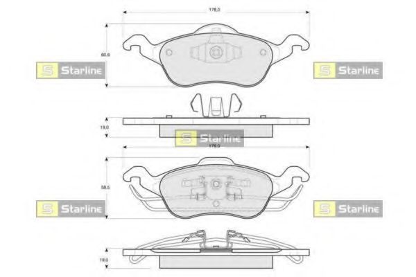 set placute frana,frana disc