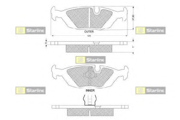 set placute frana,frana disc