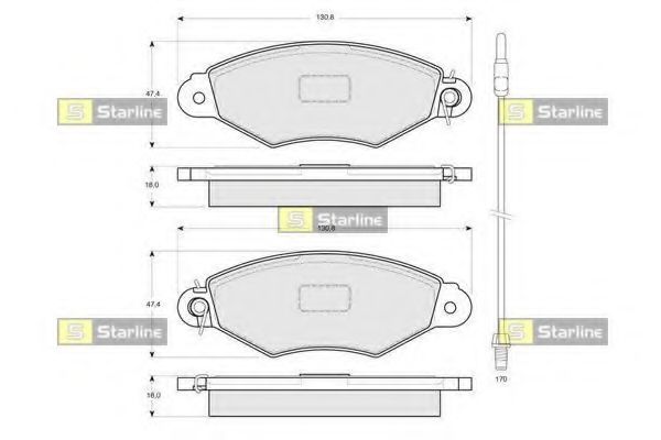 set placute frana,frana disc