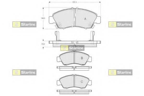 set placute frana,frana disc