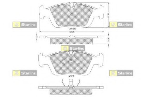 set placute frana,frana disc