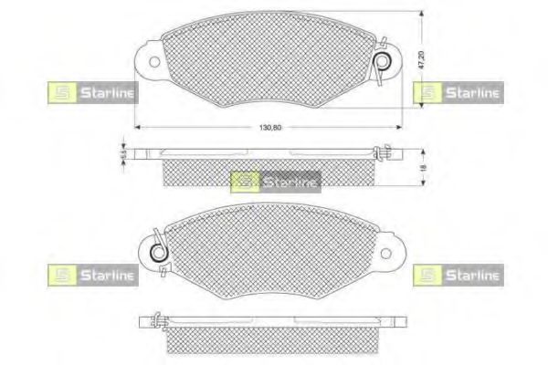 set placute frana,frana disc