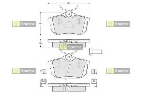 set placute frana,frana disc