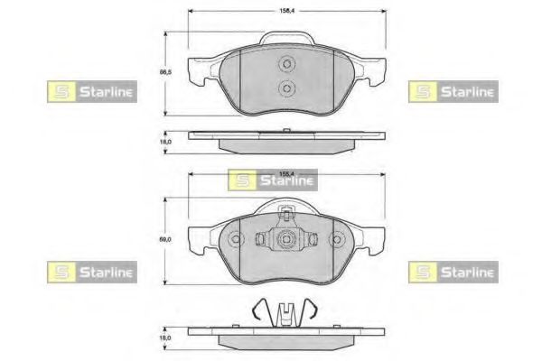 set placute frana,frana disc