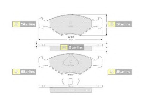 set placute frana,frana disc