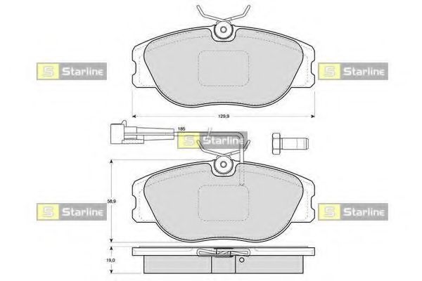 set placute frana,frana disc