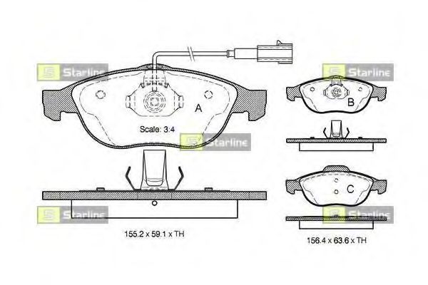 set placute frana,frana disc