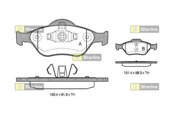 set placute frana,frana disc