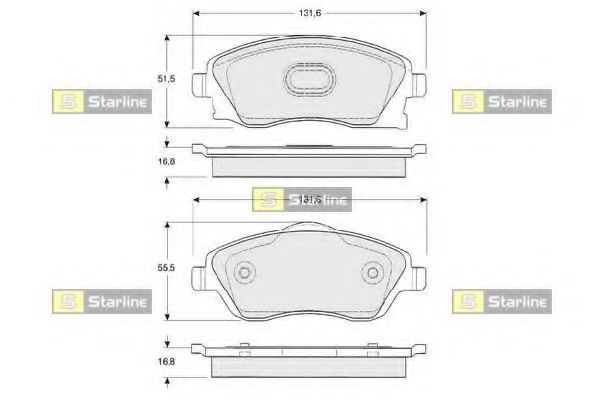 set placute frana,frana disc