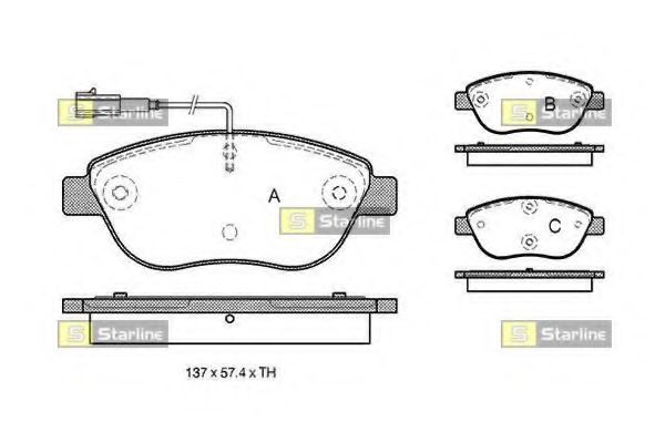 set placute frana,frana disc