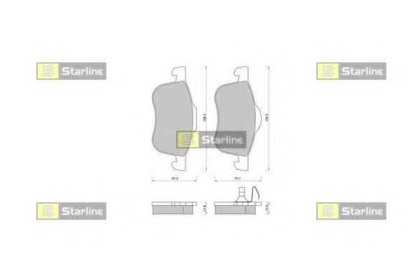 set placute frana,frana disc