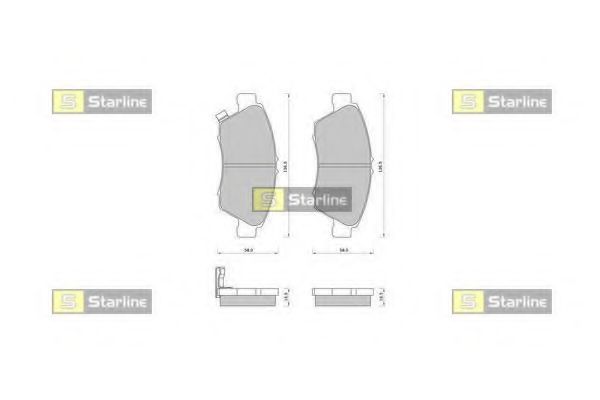 set placute frana,frana disc