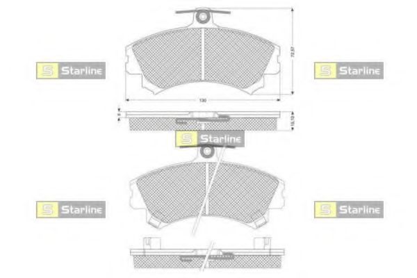 set placute frana,frana disc