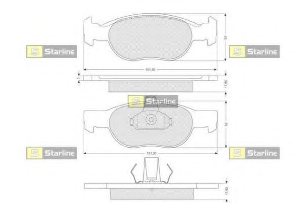 set placute frana,frana disc