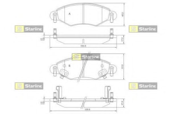 set placute frana,frana disc