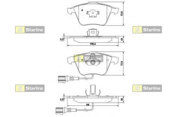 set placute frana,frana disc